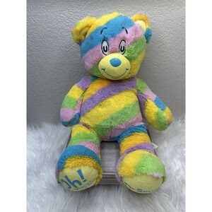 $23 🌙 Build-A-Bear Dr. Seuss Striped Oh The Places You'll Go Bear 2020 16"